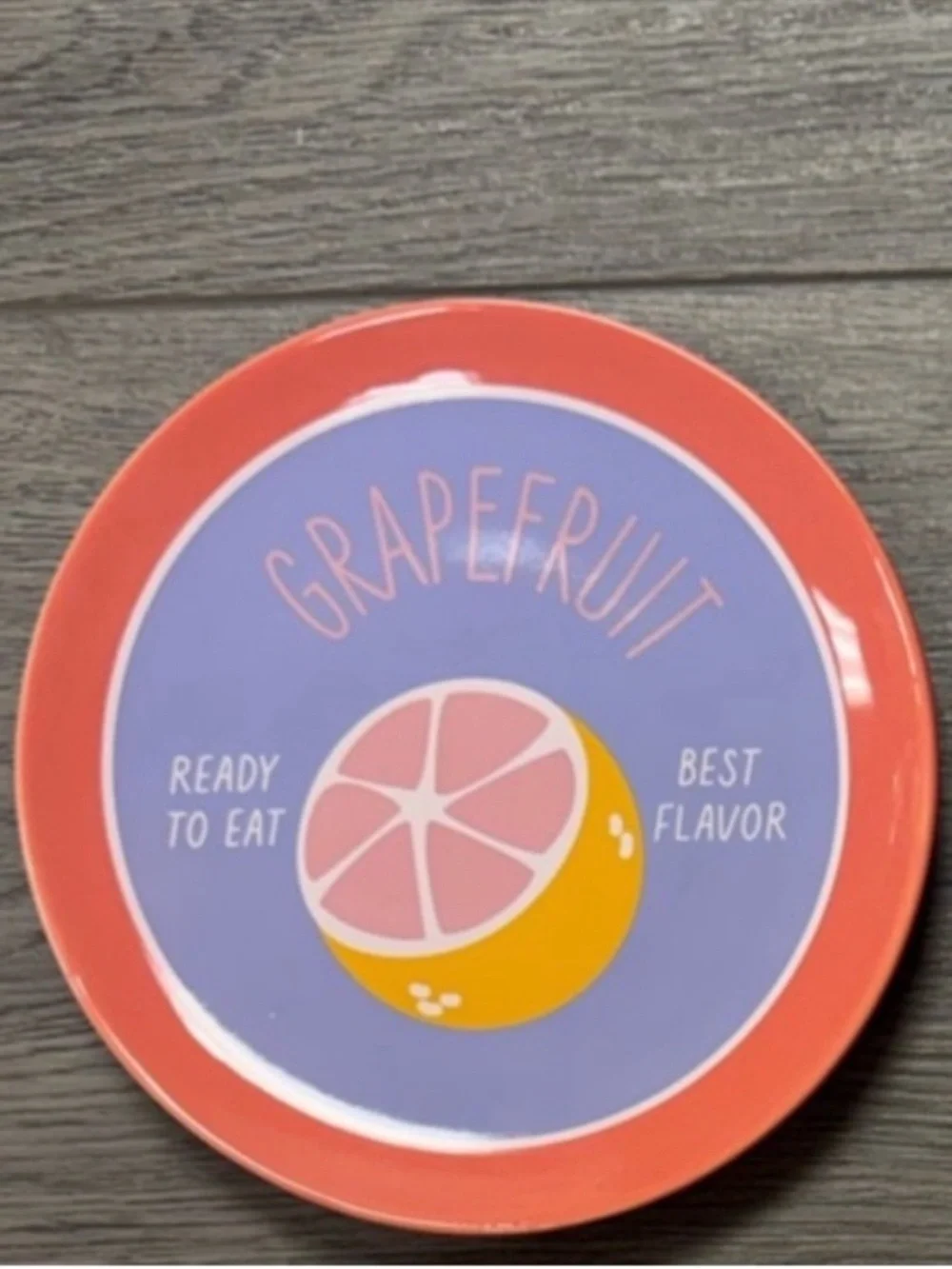 New! Grapefruit Decorative Ceramic Plate Target Bullseye Playground